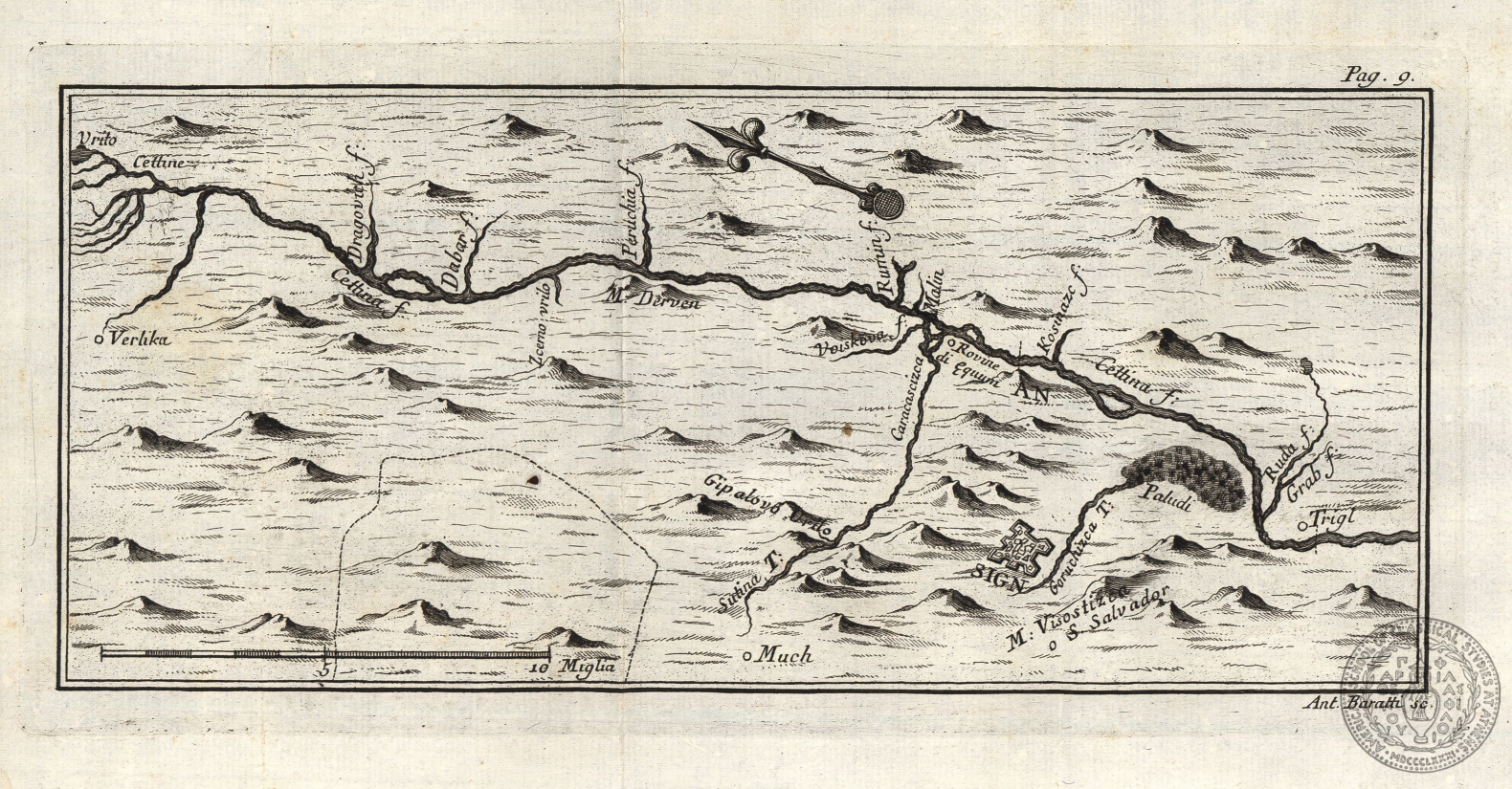 [The river of Cettina in Dalmatia]